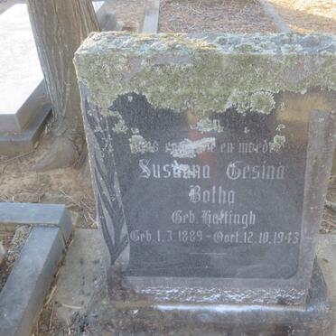 BOTHA Susanna Gesina nee HATTINGH 1889-1943