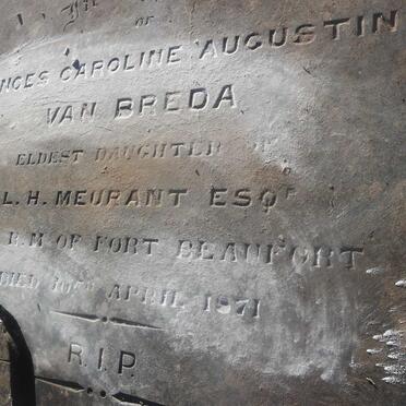 BREDA Frances Caroline Augustine, van -1871