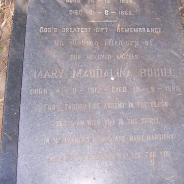 BODILL Mary Magdalina 1912-1988