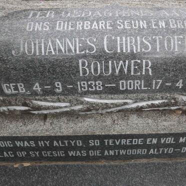 BOUWER Johannes Christoffel 1938-1960