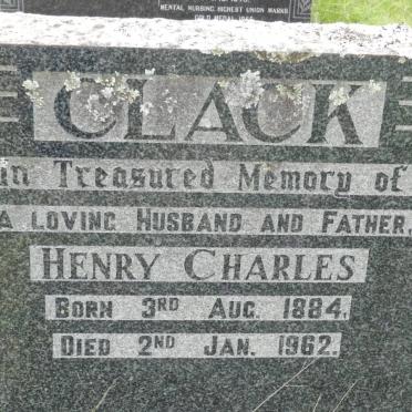 CLACK Henry Charles 1884-1962