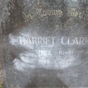 CLARKE Harriet nee KING 1855-1937