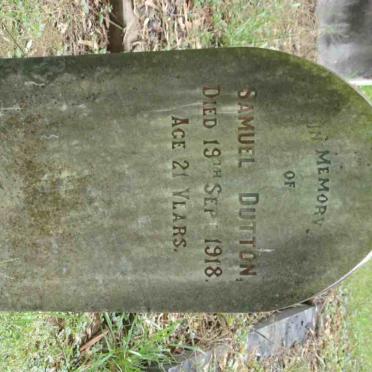 DUTTON Samuel -1918