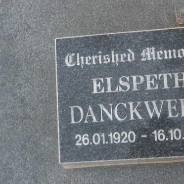 DANCKWERTS Elspeth 1920-2012