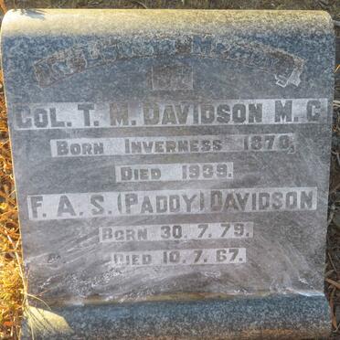 DAVIDSON T.M. 1870-1939 :: DAVIDSON F.A.S. 1879-1967