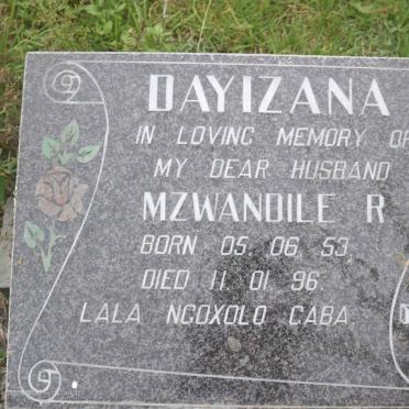 DAYIZANA Mzwandile R. 1953-1996
