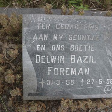 FOREMAN Delwin Bazil 1956-1956