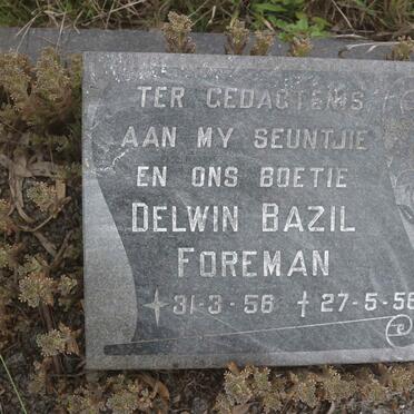 FOREMAN Delwin Bazil 1956-1956