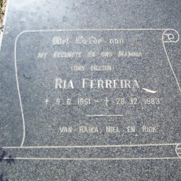 FERREIRA Ria 1951-1983