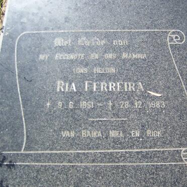 FERREIRA Ria 1951-1983