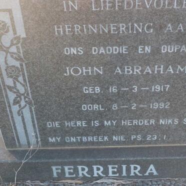 FERREIRA John Abraham 1917-1992