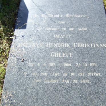GREEFF Matthys Henrik Christiaan 1917-1981
