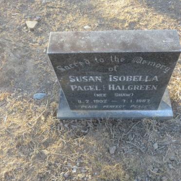 HALGREEN Susan Isobella Pagel nee SHAW 1902-1987