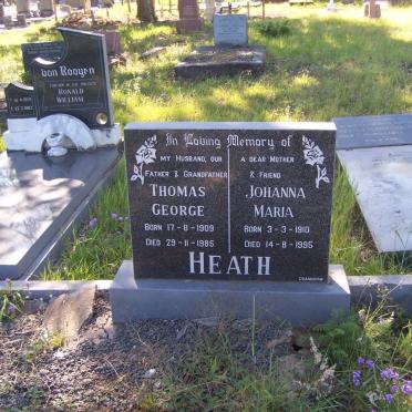 HEATH Thomas George 1909-1985 &amp; Johanna Maria 1910-1995