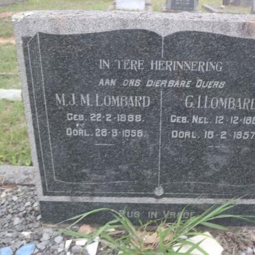 LOMBARD M.J.M. 1888-1956 &amp; G.I. NEL 1889-1957