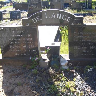 LANGE Sydney Albert, de 1905-1975 &amp; Gezina Maria HEATH 1903-1977