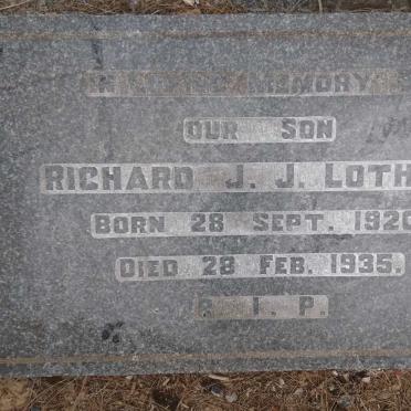 LOTHIAN Richard J.J. 1920-1935