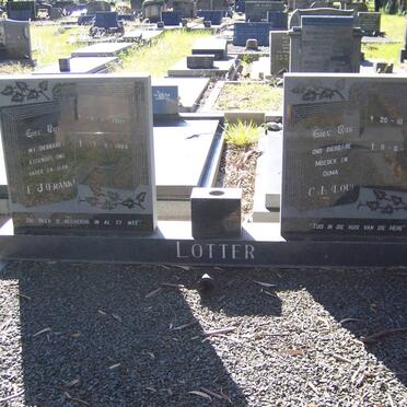 LOTTER F.J. 1905-1984 &amp; C.L. 1904-1992