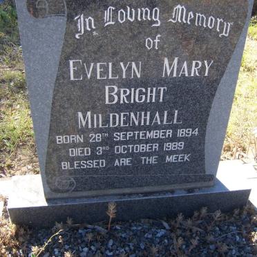 MILDENHALL Evelyn Mary Bright 1894-1989