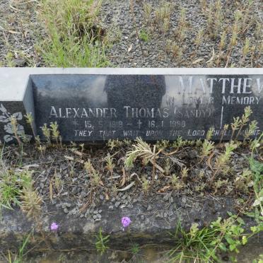 MATTHEW Alexander Thomas 1918-1990