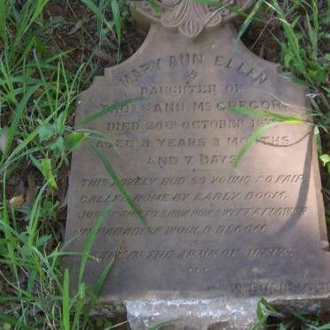 McGREGOR Mary Ann Ellen -1878