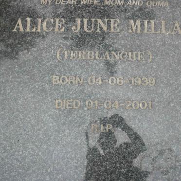 MILLAD Anthony Abraham 1936-2011 &amp; Alice June TERBLANCHE 1939-2001