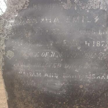 MORKEL Bertha Emily -1873