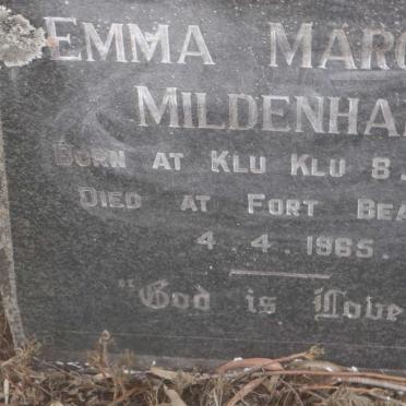 MILDENHALL Emma Margaret 1875-1965