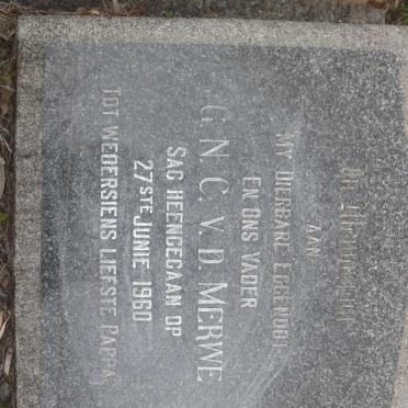 MERWE G.N.C., v.d. -1960