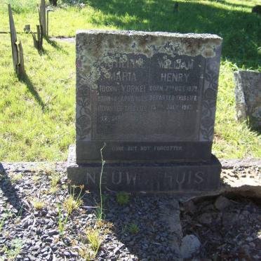 NEUWENHUIS William Henry 1879-1963 &amp; Catherine Maria YORKE 1885-1957