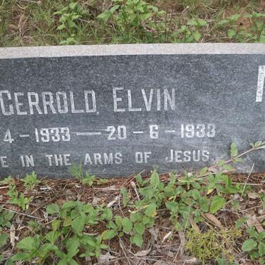 NEUWENHUIS Gerrold Elvin 1933-1933