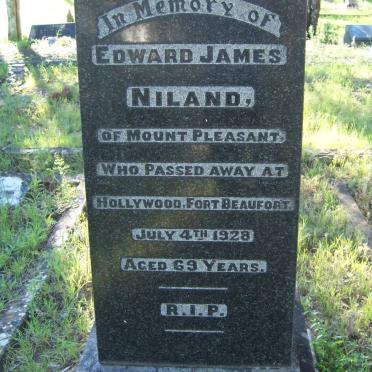 NILAND Edward James -1928