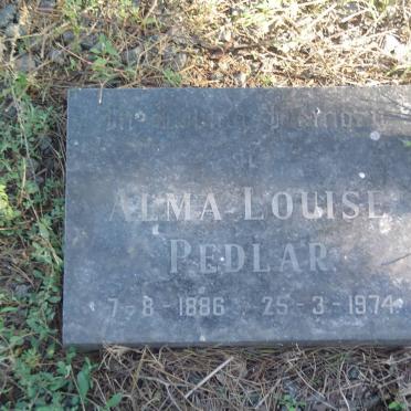 PEDLAR Alma Louise 1886-1974