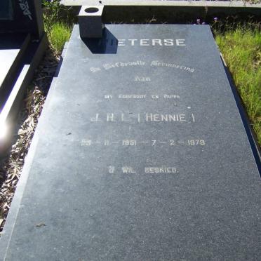 PIETERSE J.H.L. 1951-1979