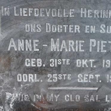 PIETERSE Anne-Marie 1950-1965