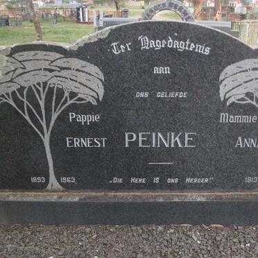 PEINKE Ernest 1893-1963 &amp; Anna F. 1913-1986