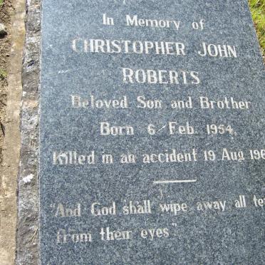 ROBERTS Christopher John 1954-1963