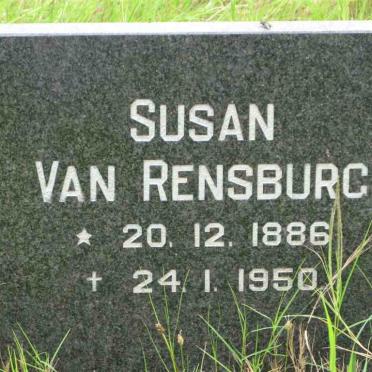 RENSBURG Susan, van 1886-1950