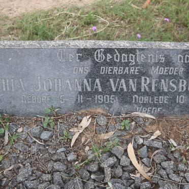 RENSBURG Sophia Johanna, van nee PRESTON 1905-1971
