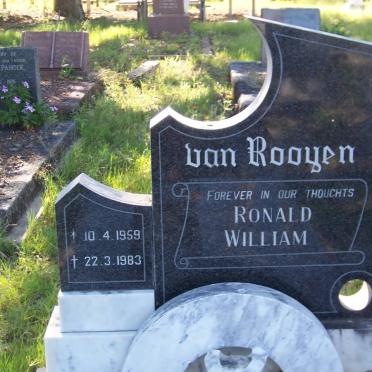 ROOYEN Ronald William, van 1959-1983