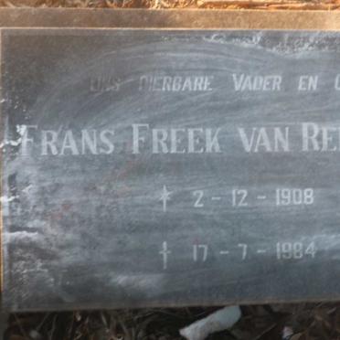 RENSBURG Frans Freek, van 1908-1984
