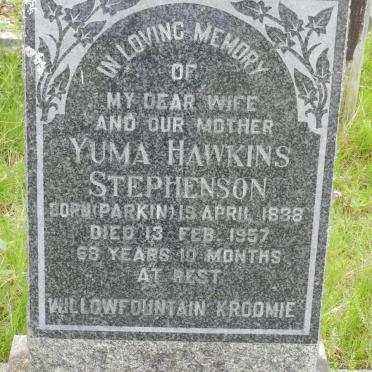 STEPHENSON Yuma Hawkins nee PARKIN 1888-1957