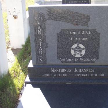 STADEN Marthinus Johannes, van 1961-1981