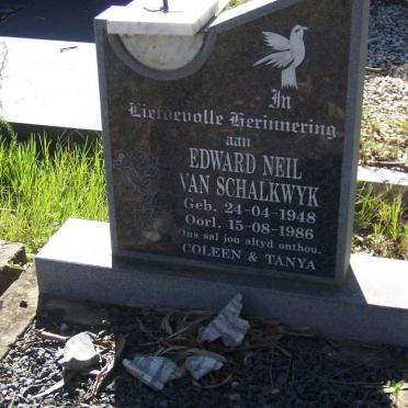 SCHALKWYK Edward Neil, van 1948-1986