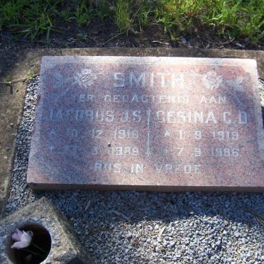SMITH Jacobus J.S. 1916-1989 &amp; Gesina C.D. 1919-1996