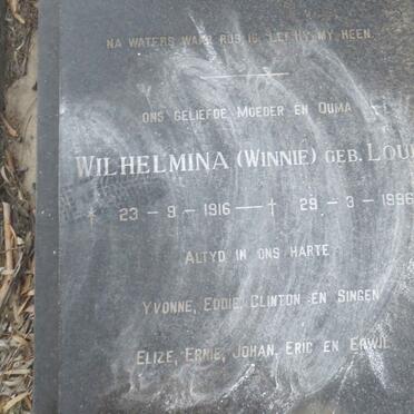 STEYN Wilhelmina nee LOUW 1916-1996