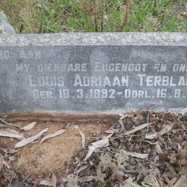 TERBLANCHE Louis Adriaan 1892-1956 &amp; Johanna Susanna 1901-1981