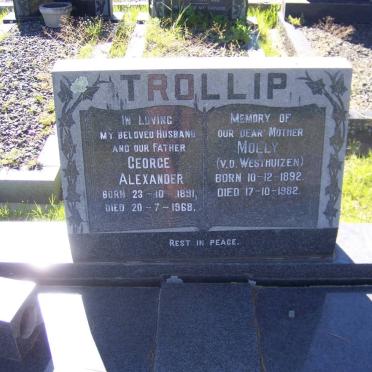TROLLIP George Alexander 1891-1968 &amp; Molly v.d. WESTHUIZEN 1892-1982