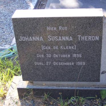 THERON Johanna Susanna nee DE KLERK 1896-1969