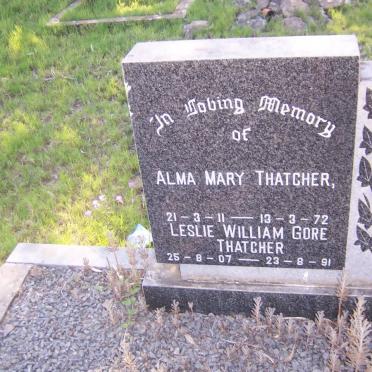 THATCHER Leslie William Gore 1907-1991 &amp; Alma Mary 1911-1972